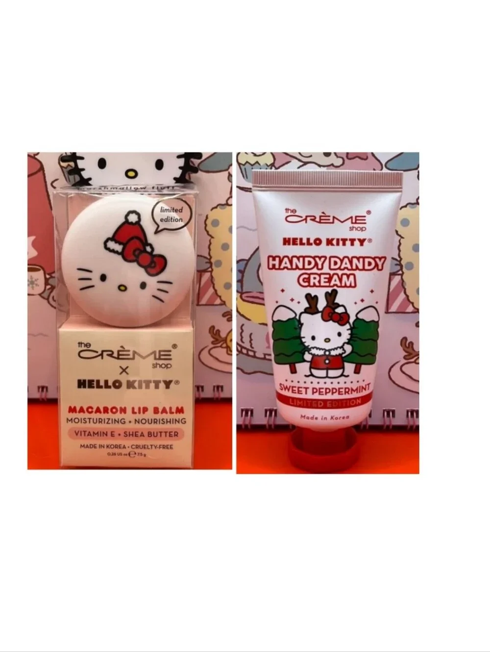 The Creme Shop x Hello Kitty Marshmallow Fluff Lip Balm & Peppermint Hand Cream
